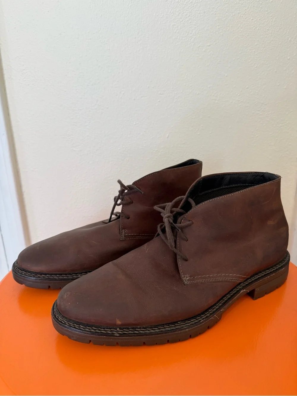 Johnston & Murphy Brown Leather Chukka Boots Lace-Up Men's Size 11